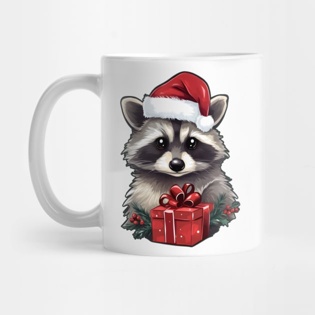 Merry Christmas Raccoon by beangeerie